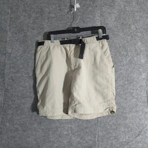The North Face Women's Large Beige Nylon Hiking Shorts with Adjustable Belt